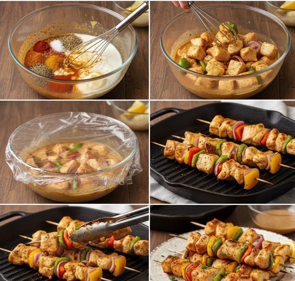 شيش طاووق الدجاج بتتبيلة مميزة