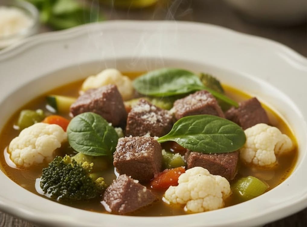 شورة الخضار باللحم (مناسبة للكيتو )