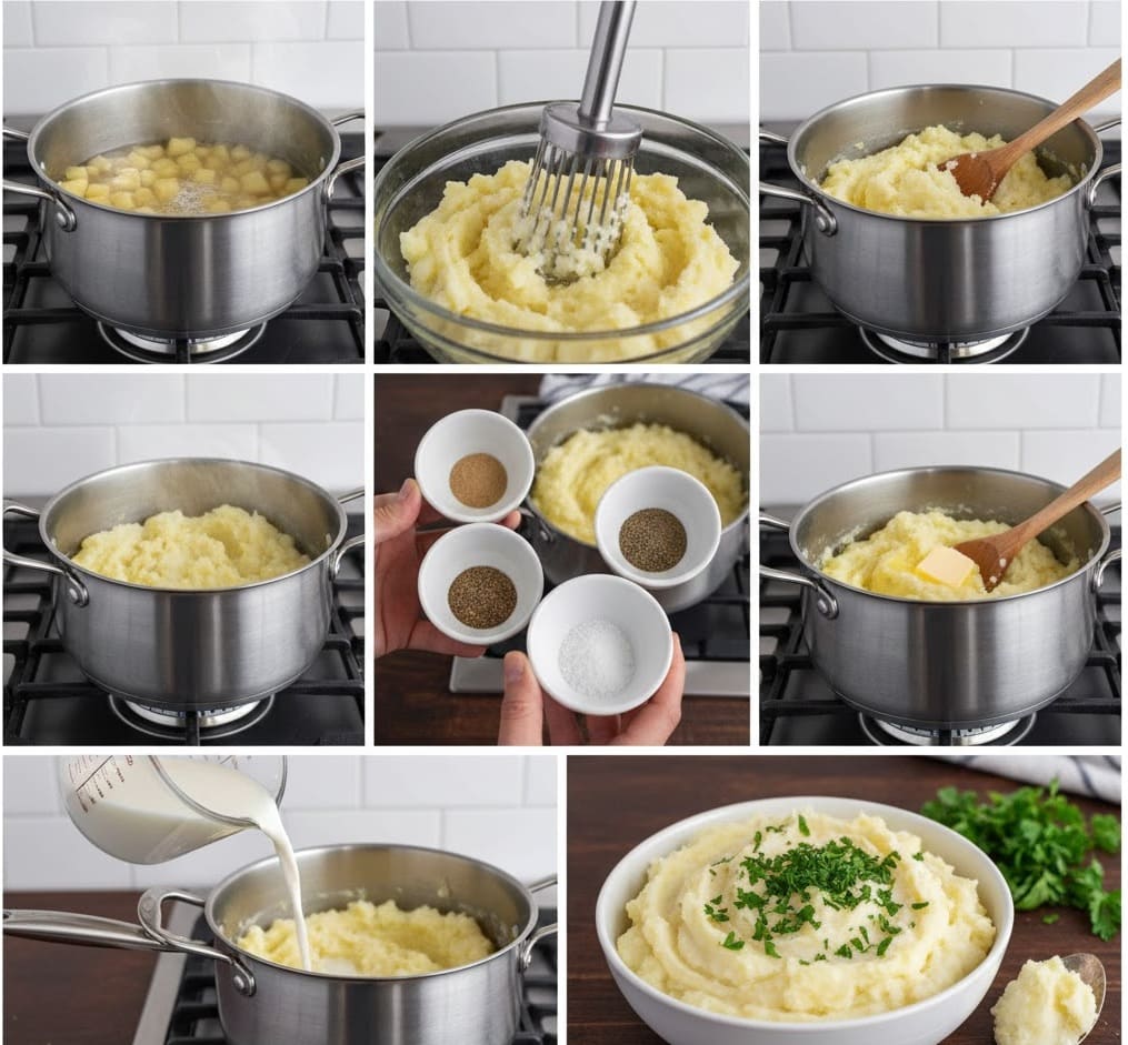 بطاطس بيوريه (Mashed potatoes)