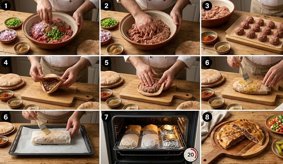 أسرار طريقة عمل الحواوشي المصري التقليدي في الفرن زي المحلات