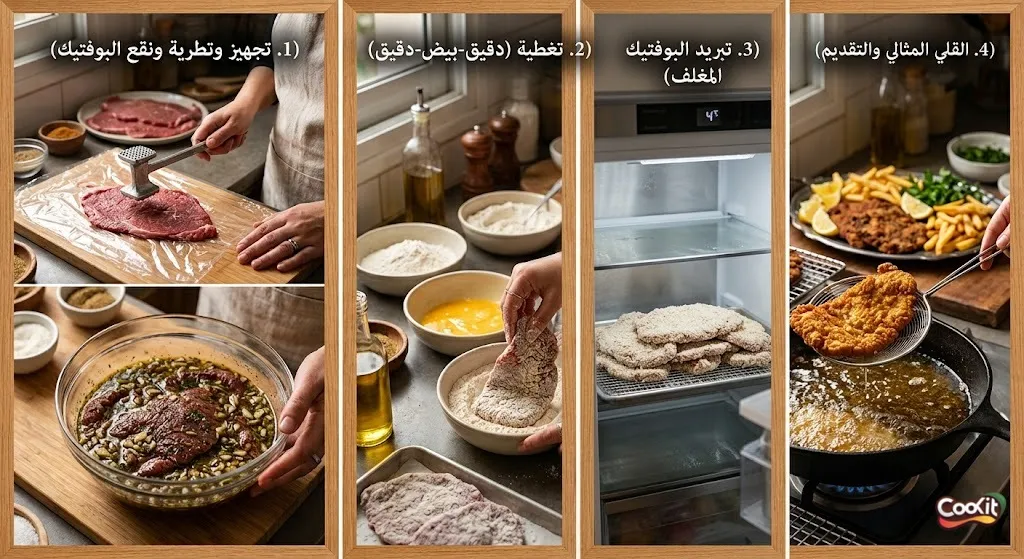 طريقة عمل بوفتيك اللحم  المقرمش على أصوله  بطعم ينافس المطاعم