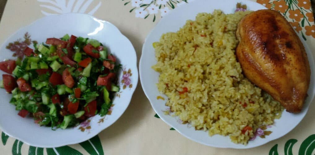 كبسة دجاج بالأرز المصرى