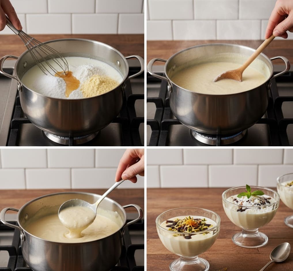 مهلبية جوز الهند  أو بودنج صحى  (بدون جلوتين)