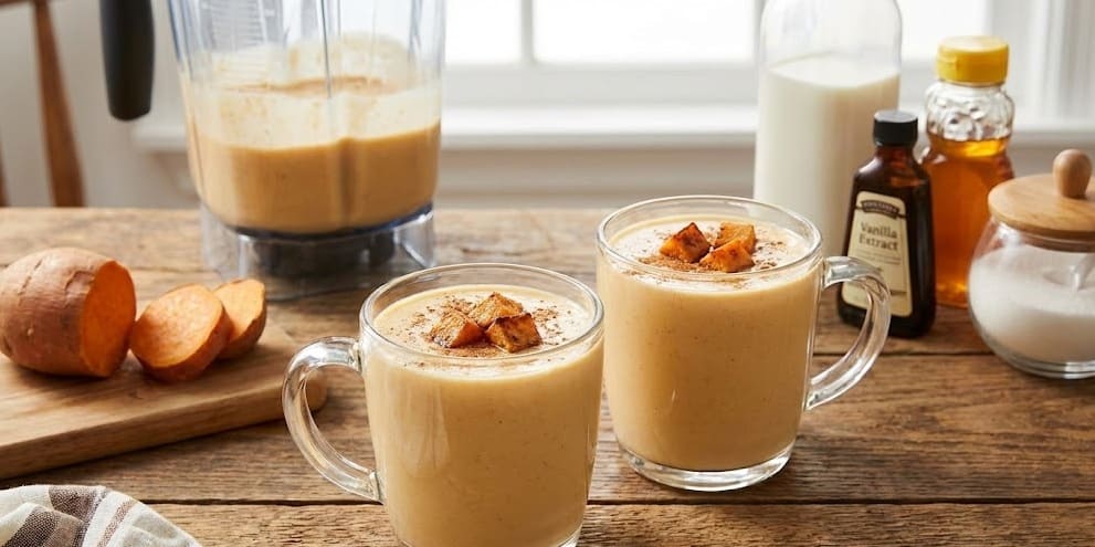 لاتيه البطاطا الحلوة (الكوكوما (Goguma Latte) 
