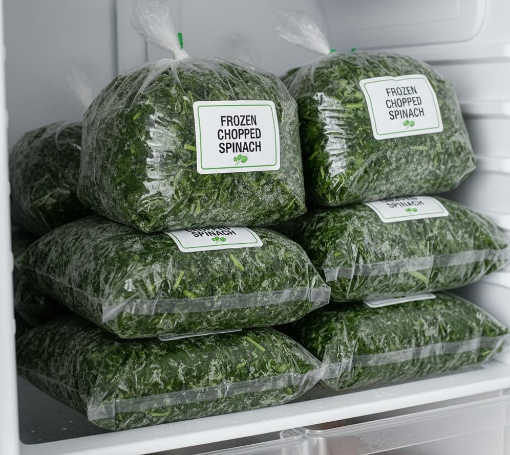 تخزين السبانخ