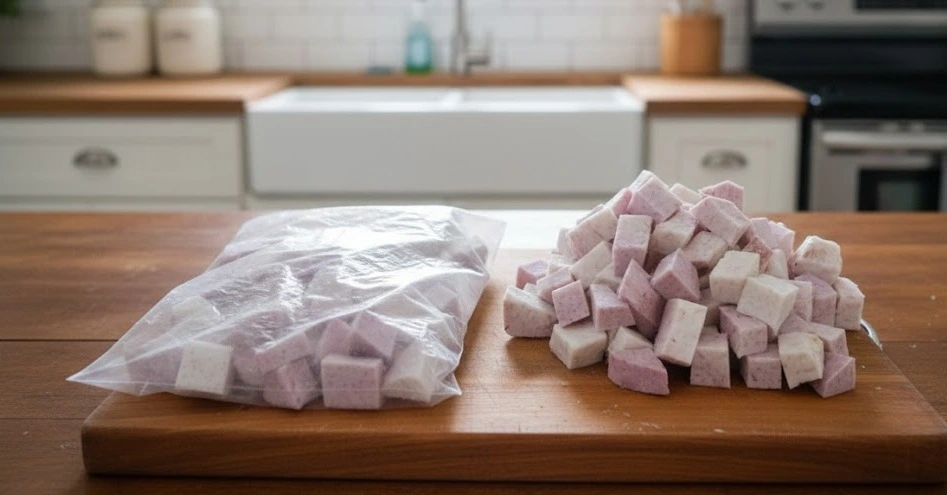 حفظ وتفريز القلقاس (تخزين موسمي)