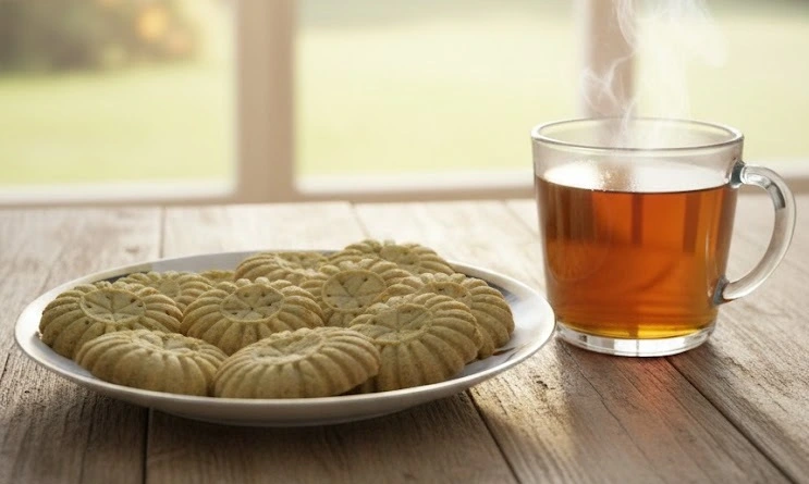 بسكويت دقيق الشوفان + النشا ( بدون بيض ولا سكر )