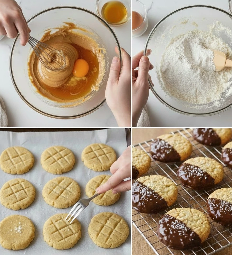 بسكويت الطاقة بزبدة الفول السوداني ودقيق جوز الهند (خالٍ من الجلوتين)