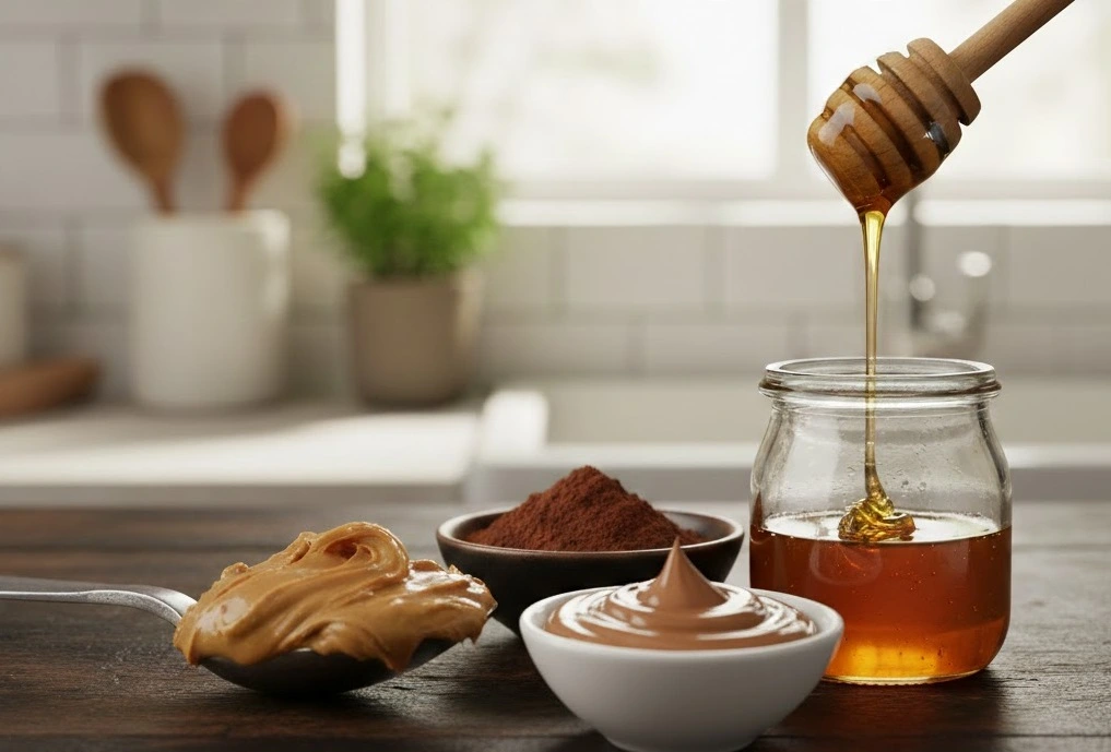 كريمة "شوكولاتة زبدة الفول  الصحية"