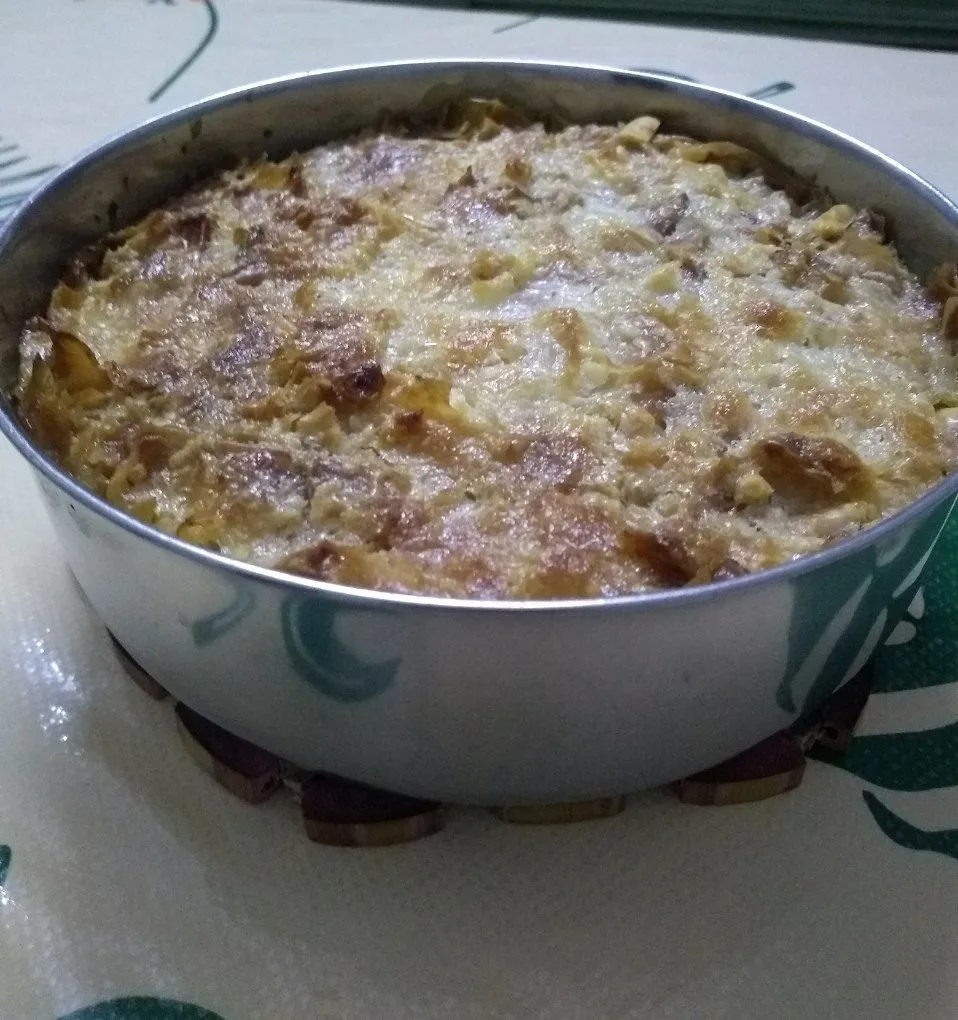 طاجن أم على  بالجلاش ( قليل السعرات الحرارية )