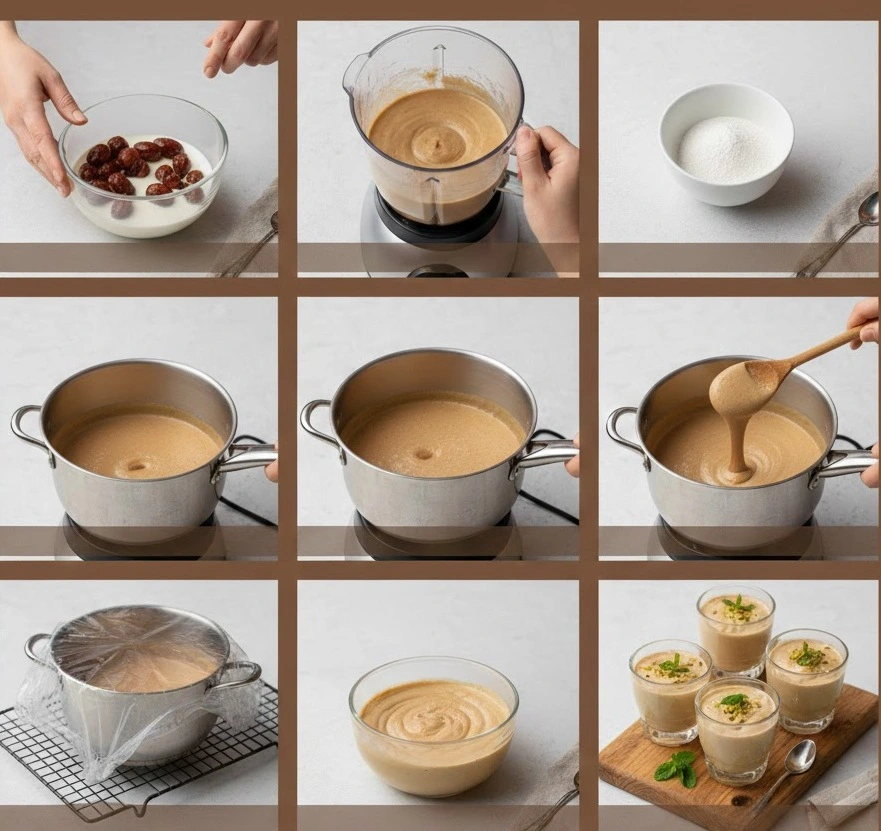 كريمة التمر ( مناسبة لحشوات الحلويات )