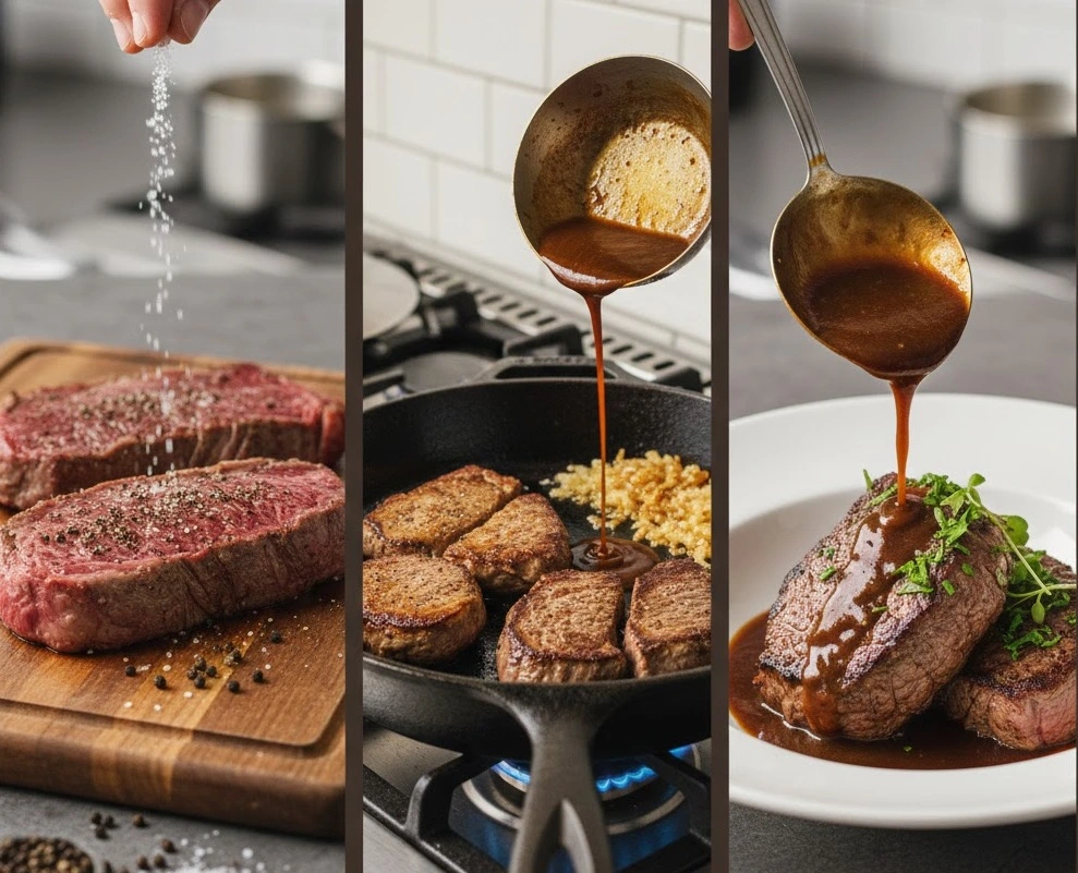 ستيك اللحم بصوص الديمي جلاس