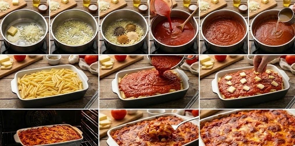 مكرونة بصلصة الطماطم  (بدون لحم)