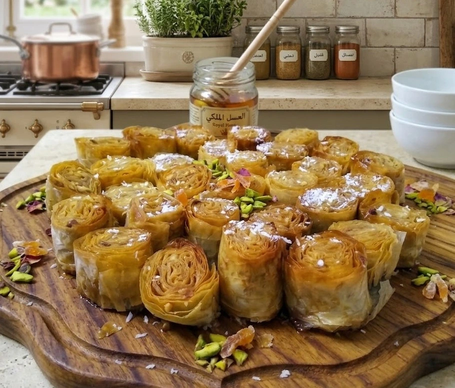 طريقة عمل الجلاش البورمة بالمكسرات المقرمش في الفرن