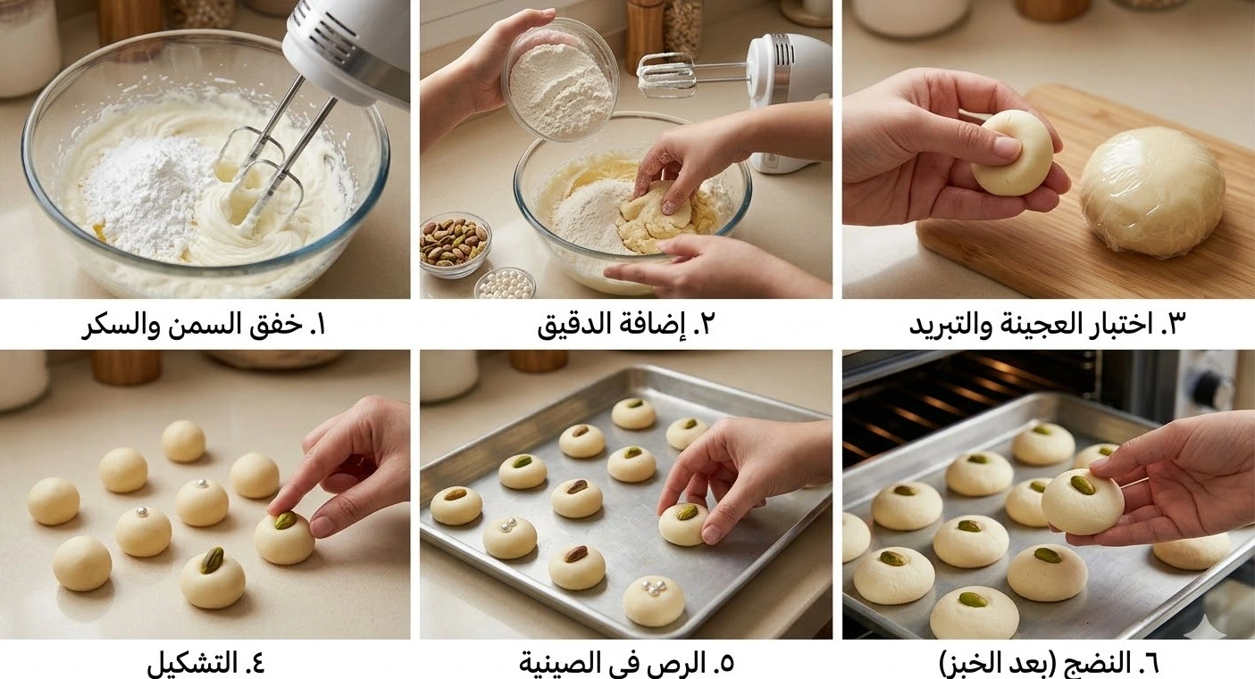 طريقة عمل الغريبة السادة الناعمة بالكوب والجرام وسر قوامها الدايب