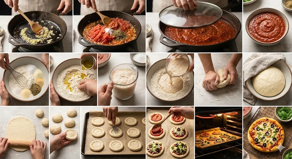 طريقة عمل ميني بيتزا قطنية وهشة للمناسبات والرحلات