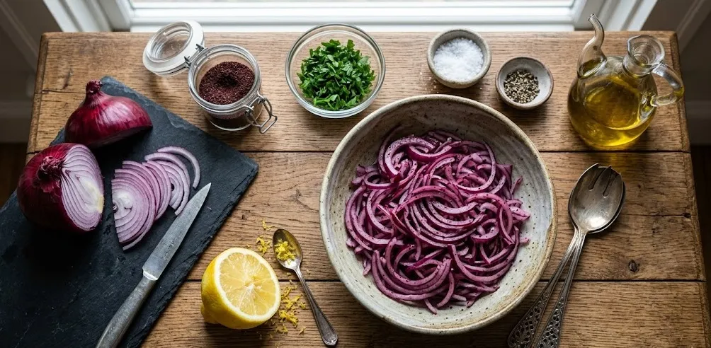 سر سلطة البصل بالسماق التركية الأصلية (سلطة البيواز)