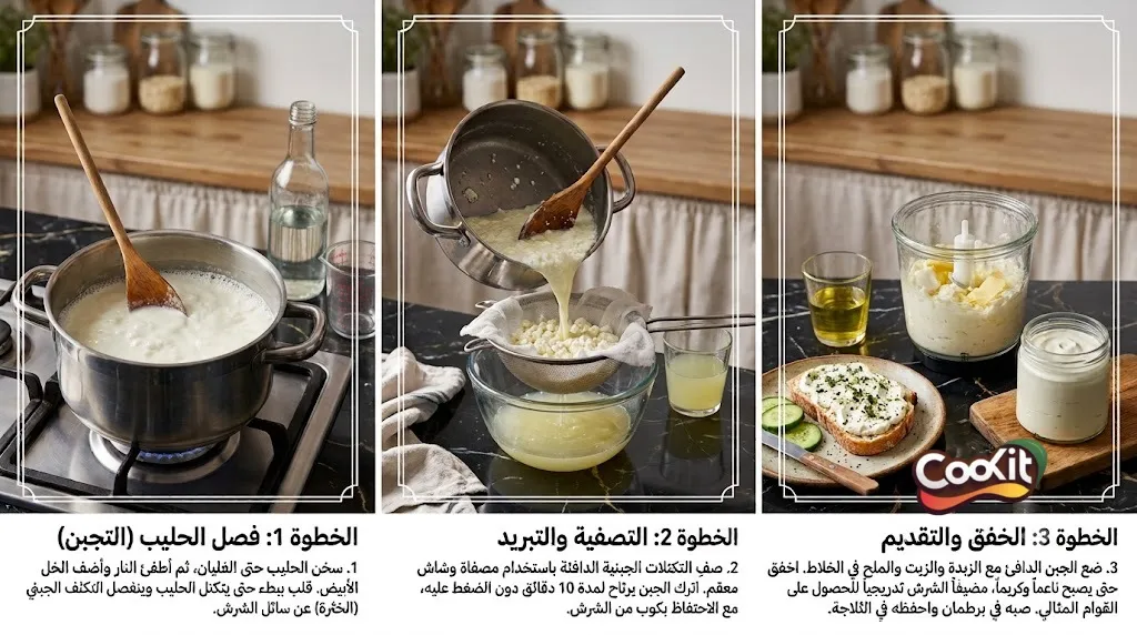 طريقة عمل الجبنة الكريمى فى المنزل بمكونات اقتصادية وقوام ناعم