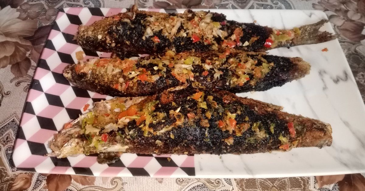 السمك المشوى على الصاج فى المنزل(مناسبة للكيتو)