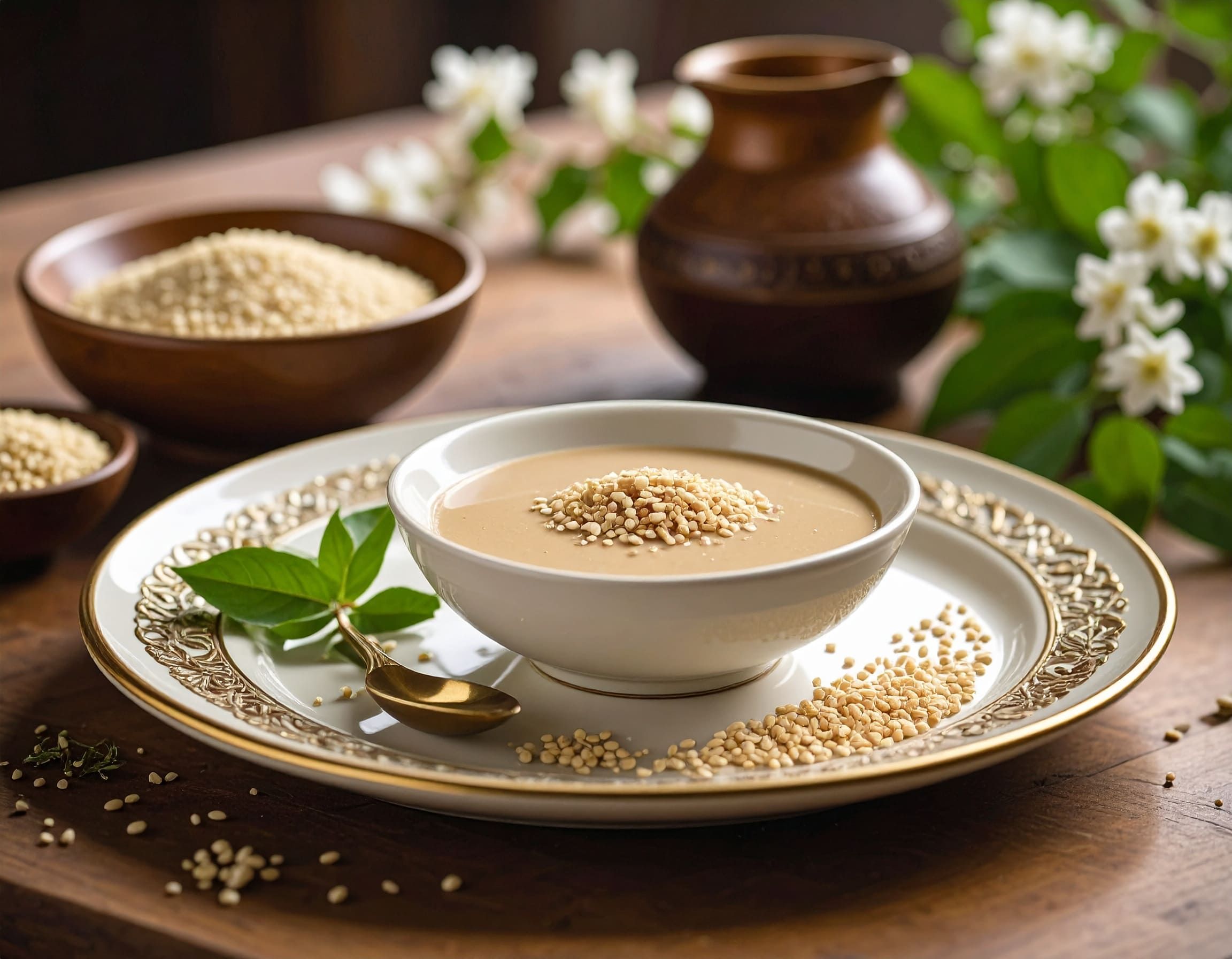 الطحينة الخام من السمسم