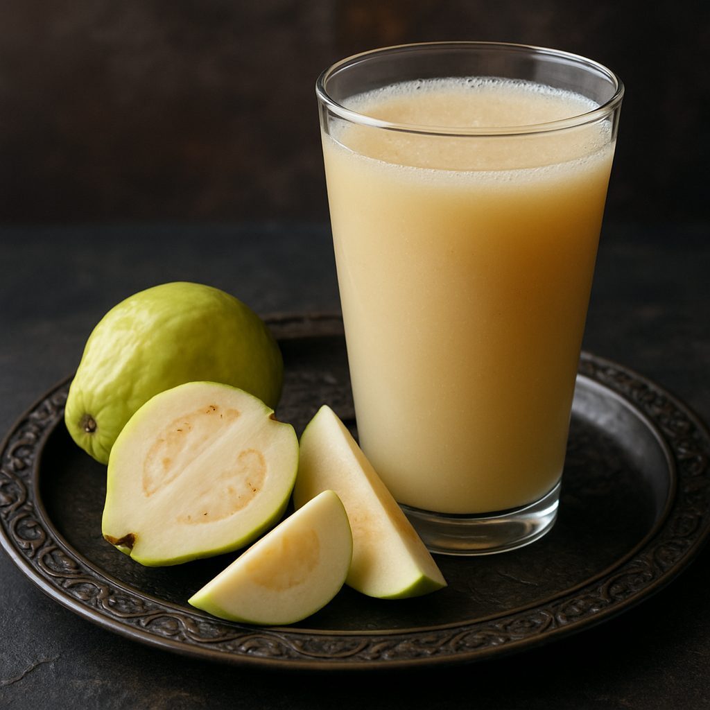 عصير الجوافة باللبن والكريم شانتيه