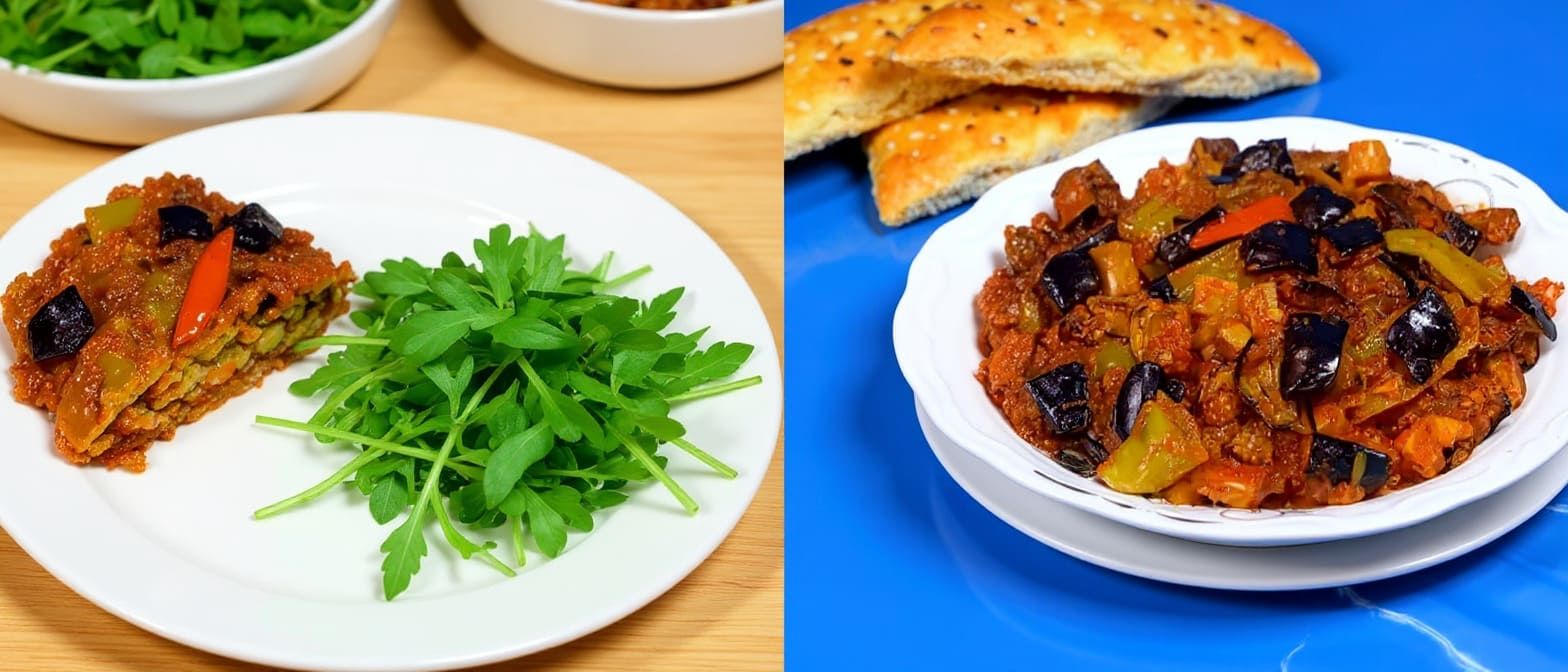 المسقعة بالبصل من غير ثوم 