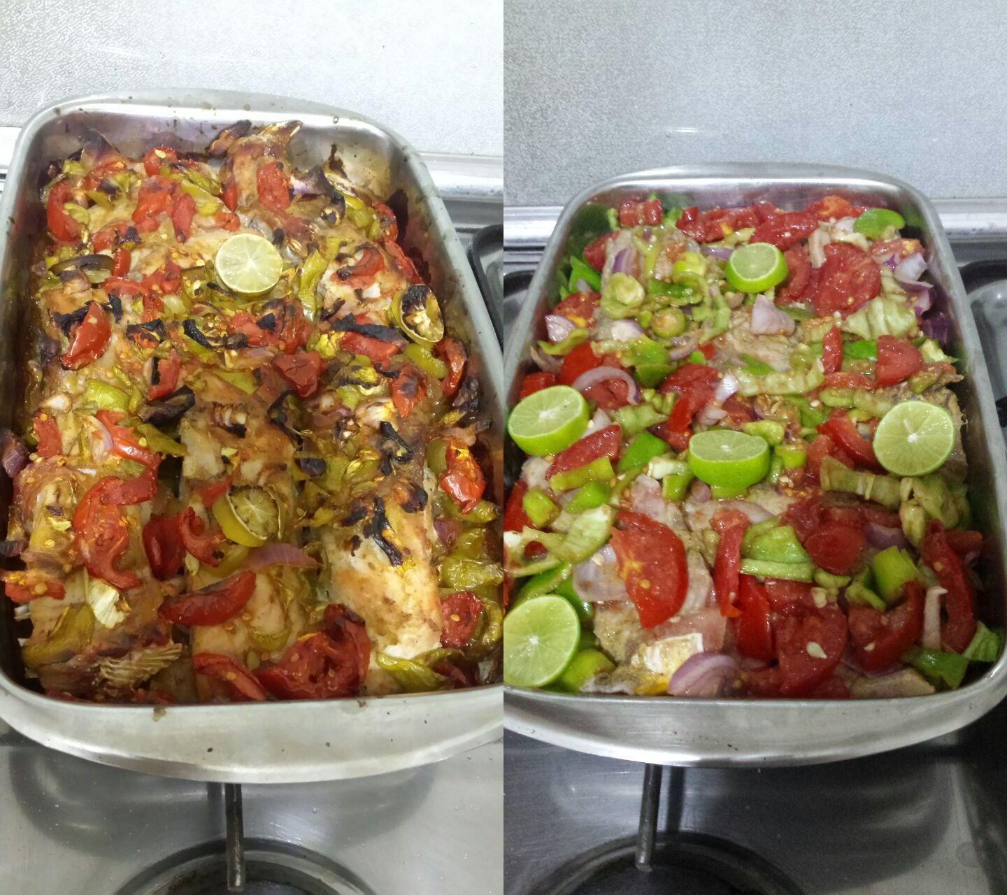 سمكة مبروكة فى الفرن بدون ثوم