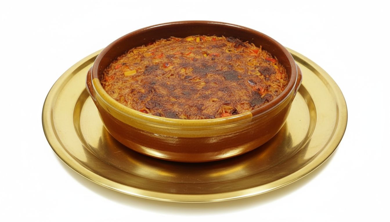 طاجن لسان عصفور باللحم المفروم
