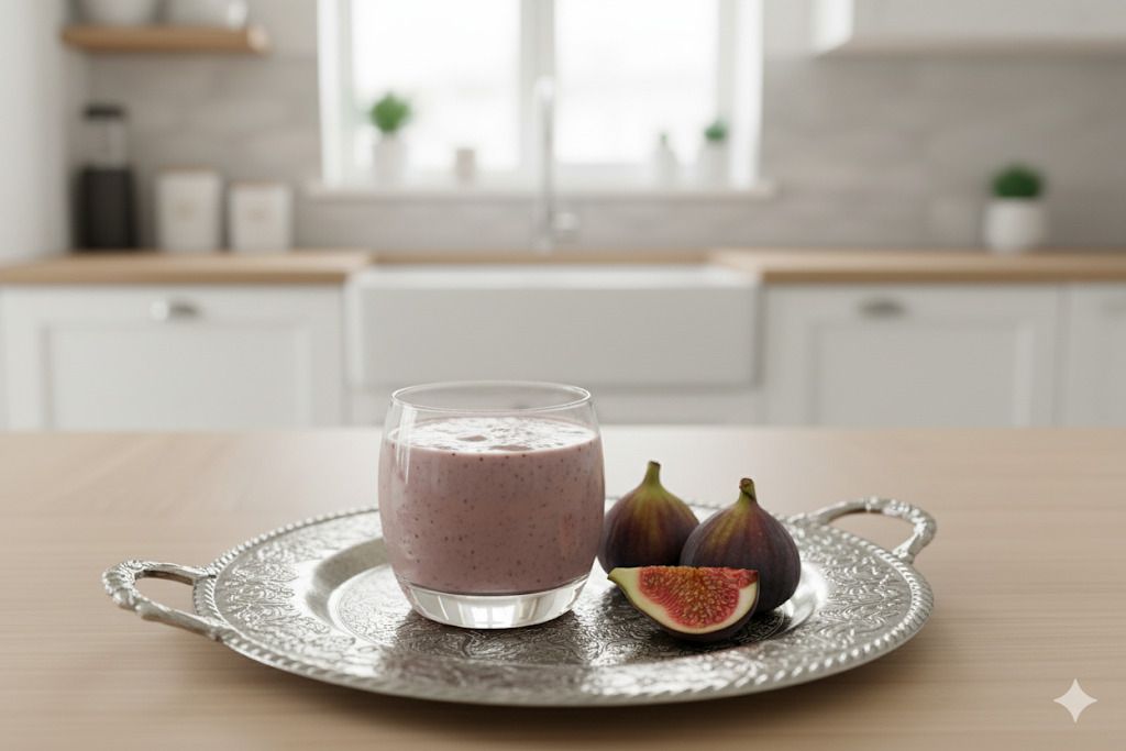 عصير التين باللبن