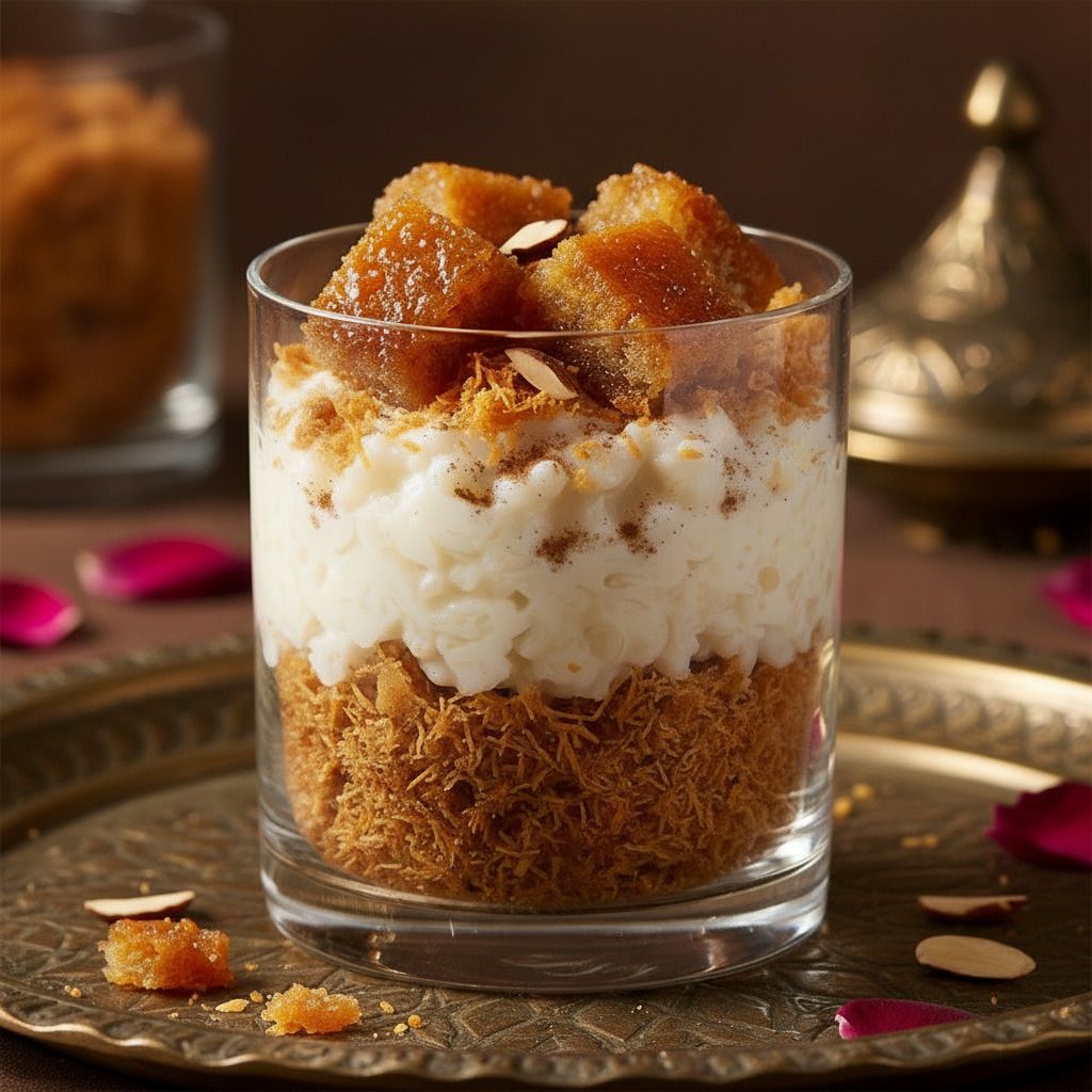 رز بلبن بالبسبوسة والكنافة ( الشهير)