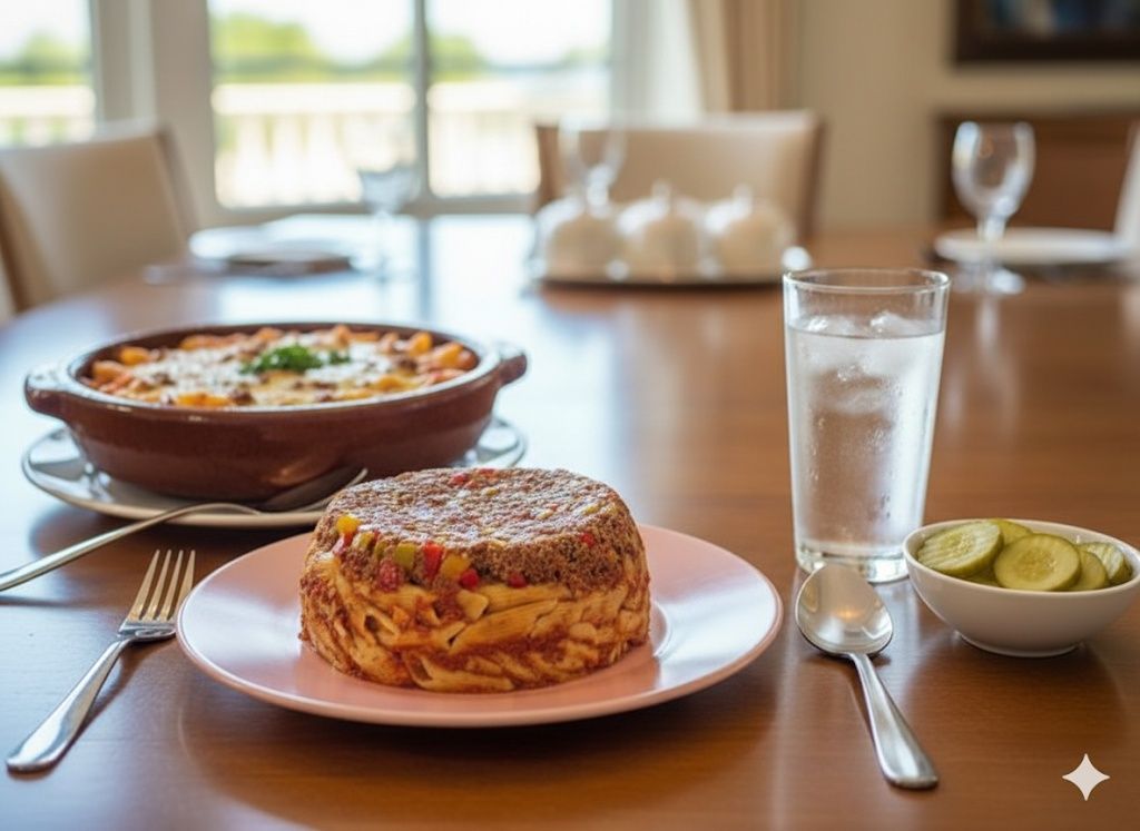 طاجن مكرونة باللحم المفروم (طاجن المطاعم الشهير)